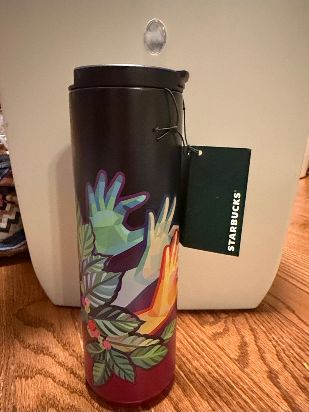 Starbucks 2021 holiday ASL 16oz insulated tumbler by artist Wang - NWT - Picture 1 of 7